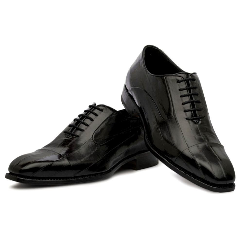 Harris Shoes 1913 Eel Leather Stringed Cap Toe Shoes, Size 11.5